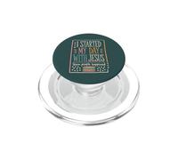 J'Ai commencé ma journée avec l'humour chrétien de Jésus PopSockets PopGrip pour MagSafe