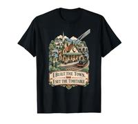 J'Ai construit la Ville J'Ai établi Les horaires du modélisme ferroviaire T-Shirt Graphique avec Valeur