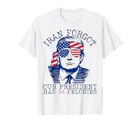 J'Ai couru J'Ai oublié Que Notre président a 34 Crimes drôles T-Shirt