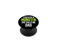 J'Ai créé Un Monstre Qui m'appelle Papa Vintage Sunset Funny PopSockets PopGrip Adhésif