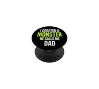 J'Ai créé Un Monstre Qui m'appelle Papa Vintage Sunset Funny PopSockets PopGrip Adhésif