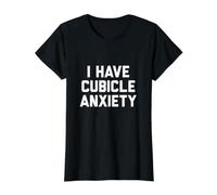 J'Ai de l'anxiété liée à Mon Poste de Travail T-Shirt Graphique avec Valeur, Femme, Noir, XS