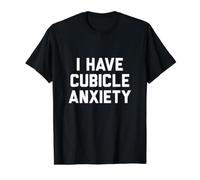 J'Ai de l'anxiété liée à Mon Poste de Travail T-Shirt Graphique avec Valeur, Homme, Noir, L