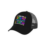 J'Ai De l'Autisme Oui, Je suis Autiste Sensibilisation À l'Autisme Femme Homme Baseball Cap Plat Casquette De Baseball Décontracté Casquettes Snapback pour Toutes Les Saisons Golf Voyage