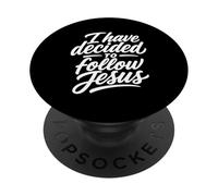 J'Ai décidé de Suivre la Foi chrétienne de Jésus PopSockets PopGrip Adhésif