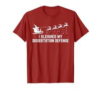 J'Ai défendu ma thèse en traîneau | Soutenance de thèse de Noël T-Shirt