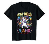 J'Ai Déjà 4 Ans Fille pour 4ème Anniversaire Cadeau Licorne T-Shirt