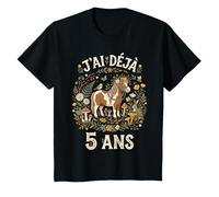 J'Ai Déjà 5 Ans Anniversaire Enfant Garçon Fille Cheval T-Shirt