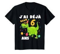 j'ai déjà 6 ans anniversaire dinosaure 6ème anniversaire T-Shirt