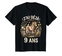 J'Ai Déjà 9 Ans Anniversaire Enfant Garçon Fille Cheval T-Shirt