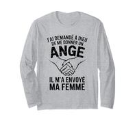 J'ai Demandé À Dieu De Me Donner Un Ange Cadeau Couple Manche Longue
