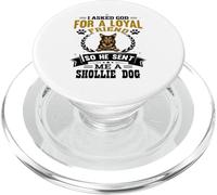 J'Ai demandé à Dieu Un ami fidèle, il m'a envoyé Un Chien Shollie PopSockets PopGrip pour MagSafe