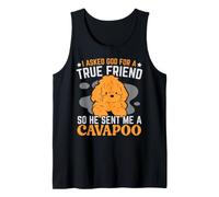 J'Ai demandé à Dieu Un véritable ami Alors il m'a envoyé Un Chien Cavapoo Débardeur