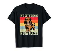 J'Ai des Amis à Low Places Teckel Wiener Dog T-Shirt Graphique avec Valeur
