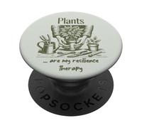 J'Ai des Plans avec Les Plantes sont ma thérapie de résilience PopSockets PopGrip Adhésif