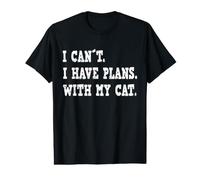 J'Ai des Plans avec Mon Chat, drôle de Chat T-Shirt Graphique avec Valeur