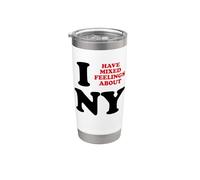 J'ai des sentiments mitigés à propos de New York Funny Sarcastic Gobelet isotherme en acier inoxydable double paroi