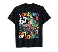 J'Ai détruit 67 Jours d'école avec Rex Monster Truck Dino T-Shirt