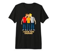 J'Ai Deux Papas LGBTQ+ T-Shirt Haut de Gamme