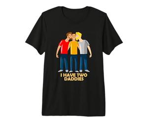 J'Ai Deux Papas LGBTQ+ T-Shirt Haut de Gamme