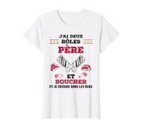 J'Ai Deux Rôles Père et Boucher Et Je Déchire Cadeau Papa T-Shirt Graphique avec Valeur
