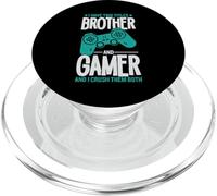 J'Ai Deux titres Brother and Gamer et Je Les écrase Tous Les Deux PopSockets PopGrip pour MagSafe