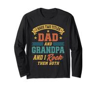 J'ai deux titres Cadeaux rétro pour la fête des pères pour papa et grand-père Manche Longue
