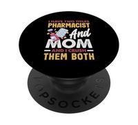 J'Ai Deux titres de pharmacien et de Maman et Je Les écrase Tous Les Deux PopSockets PopGrip Adhésif