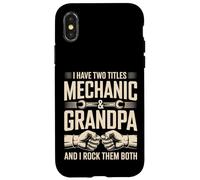 J'Ai Deux titres : Mechanic et Papy, et Je Les Aime Tous Les Deux Coque pour iPhone X/XS