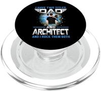 J'Ai Deux titres Papa et architecte drôle fête des pères PopSockets PopGrip pour MagSafe