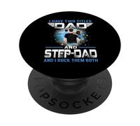 J'Ai Deux titres Papa et Beau-père Funny Day PopSockets PopGrip Adhésif