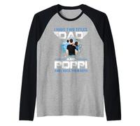J'Ai Deux titres Papa et Poppi drôles pour la fête des pères Manche Raglan
