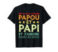 J'ai deux titres Papou et Papi Papa & Papy T-Shirt