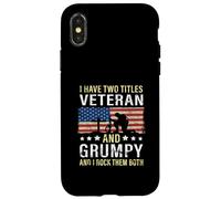 J'Ai Deux titres, Veteran et Grumpy Vintage Style Grandpa Coque pour iPhone X/XS