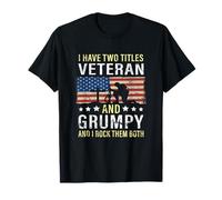 J'Ai Deux titres, Veteran et Grumpy Vintage Style Grandpa T-Shirt