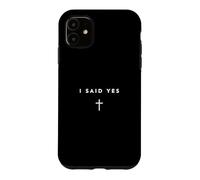 J'Ai Dit Oui au Mariage avec Jésus Christian Cross Simple Coque pour iPhone 11