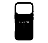 J'Ai Dit Oui au Mariage avec Jésus Christian Cross Simple Coque pour iPhone 17 Pro