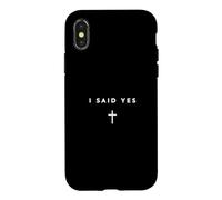 J'Ai Dit Oui au Mariage avec Jésus Christian Cross Simple Coque pour iPhone X/XS