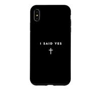 J'Ai Dit Oui au Mariage avec Jésus Christian Cross Simple Coque pour iPhone XS Max