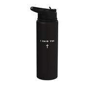 J'ai dit oui au mariage avec Jésus Christian Cross simple Stainless Steel Insulated Water Bottle