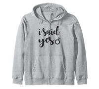 J'Ai Dit Oui, Correspondant à Mes fiançailles, Je Viens de me marier avec Bachelorette Sweat à Capuche