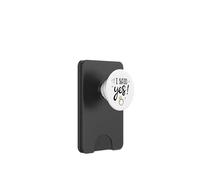 J'ai dit oui, de jolies fiançailles assorties à de jeunes mariés PopSockets PopWallet pour MagSafe