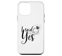 J'ai dit oui : joli mariage assorti aux fiançailles des nouveaux mariés Coque pour iPhone 12 mini