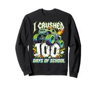 J'Ai écrasé 100 Jours de Camion Scolaire. 100e Jour d'école pour garçons Sweatshirt