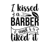 j'ai embrassé un coiffeur et j'aime ça Stickers muraux 38x51cm Ne se décolle pas Noir