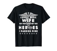 J'Ai épousé la fière épouse d'un médecin de Combat de Mon héros, Un vétéran américain T-Shirt