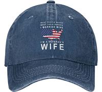 J'Ai Épousé Ma Fière Épouse, Une Ancienne Combattante Héroïque Casquettes De Baseball Décontractée Bonnet De Golf Protégeant du Soleil Solaire Cap pour Course À Pied Extérieur Femme