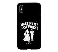 J'Ai Épousé Mon Meilleur Ami 2027 Mariée Marié Coque pour iPhone X/XS