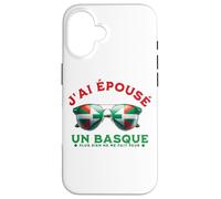 J'Ai épousé Un Basque Cadeau Noël Humour Mariage Caractère Coque pour iPhone 16