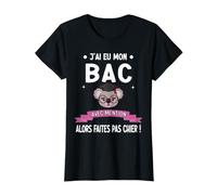 J'Ai EU Mon BAC Mention Faites Pas Chier diplôme Koala Fille T-Shirt
